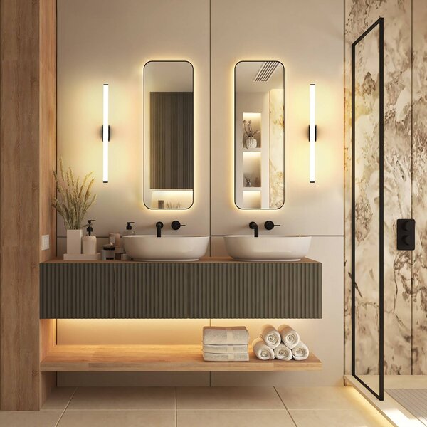 Molto Luce Kinkiet VINA M, czarny, łazienka, aluminium, nowoczesny