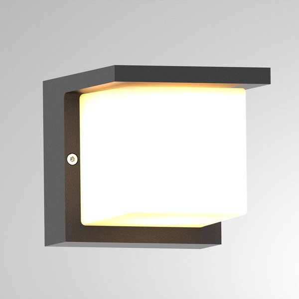 Molto Luce Kinkiet zewnętrzny FYNN-C, czarny, aluminium, nowoczesny