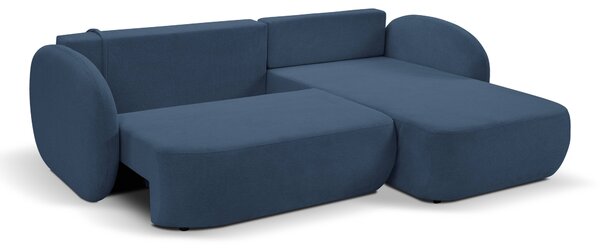 Masseno Narożnik AMICO z funkcją spania i pojemnikiem na pościel Narozniki L, Rozkładana sofa - Granatowy, ARAGON 79