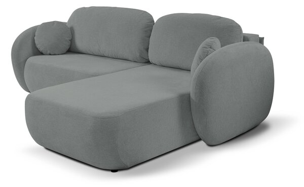 Masseno Narożnik AMICO z funkcją spania i pojemnikiem na pościel Narozniki L, Rozkładana sofa - Szary, ARAGON 93