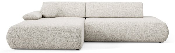 Masseno Narożnik DELTA z funkcją spania i pojemnikiem na pościel Narozniki L, Rozkładana sofa - Beżowy, PUENTE 06