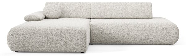 Masseno Narożnik DELTA z funkcją spania i pojemnikiem na pościel Narozniki L, Rozkładana sofa - Jasnoszary, PUENTE 09