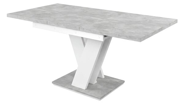 MebleMWM Stół rozkładany MASIV | 120-160x80 | Biały, beton