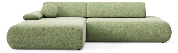 Masseno Narożnik DELTA z funkcją spania i pojemnikiem na pościel Narozniki L, Rozkładana sofa - Zielony, PUENTE 34