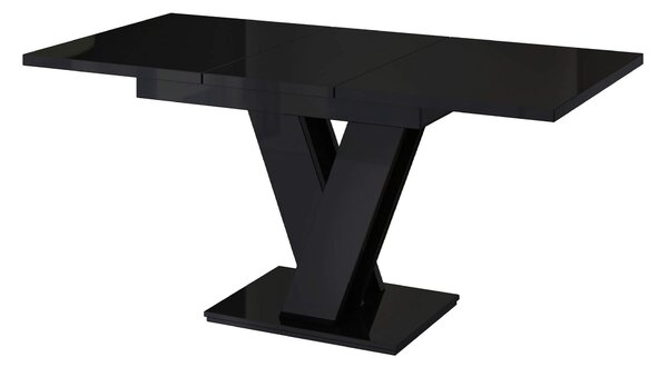 MebleMWM Stół rozkładany MASIV | 120-160x80 | Czarny połysk