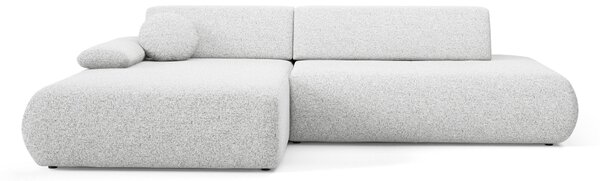 Masseno Narożnik DELTA z funkcją spania i pojemnikiem na pościel Narozniki L, Rozkładana sofa - Jasnoszary, PUENTE 80