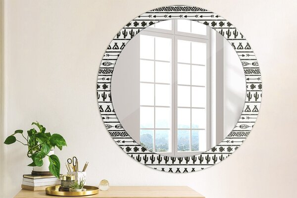 Lustro dekoracyjne okrągłe Boho minimalistyczny