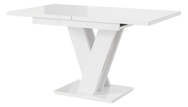 MebleMWM Stół rozkładany MASIV | 120-160x80 | Biały połysk