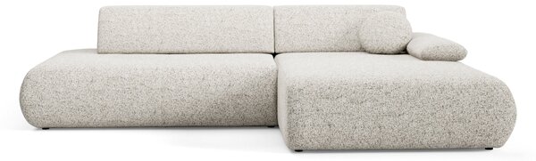 Masseno Narożnik DELTA z funkcją spania i pojemnikiem na pościel Narozniki L, Rozkładana sofa - Beżowy, PUENTE 06