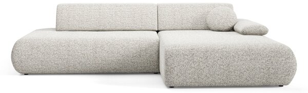 Masseno Narożnik DELTA z funkcją spania i pojemnikiem na pościel Narozniki L, Rozkładana sofa - Jasnoszary, PUENTE 09