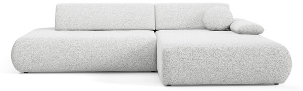 Masseno Narożnik DELTA z funkcją spania i pojemnikiem na pościel Narozniki L, Rozkładana sofa - Jasnoszary, PUENTE 80