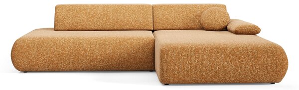 Masseno Narożnik DELTA z funkcją spania i pojemnikiem na pościel Narozniki L, Rozkładana sofa - Brązowy, PUENTE 52