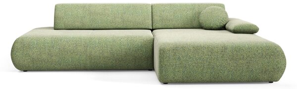 Masseno Narożnik DELTA z funkcją spania i pojemnikiem na pościel Narozniki L, Rozkładana sofa - Zielony, PUENTE 34