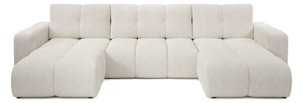 Masseno Narożnik DUCA z funkcją spania i pojemnikiem na pościel Narozniki U, Rozkładana sofa - Beżowy, PERFECT HARMONY 02
