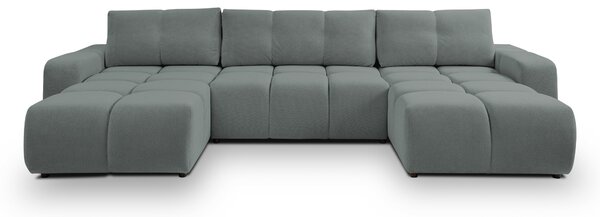 Masseno Narożnik DUCA z funkcją spania i pojemnikiem na pościel Narozniki U, Rozkładana sofa - Szary, CURIO 93