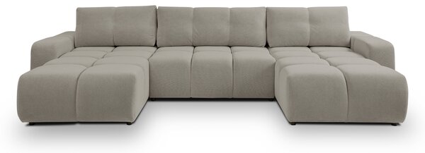 Masseno Narożnik DUCA z funkcją spania i pojemnikiem na pościel Narozniki U, Rozkładana sofa - Jasnoszary, CURIO 83