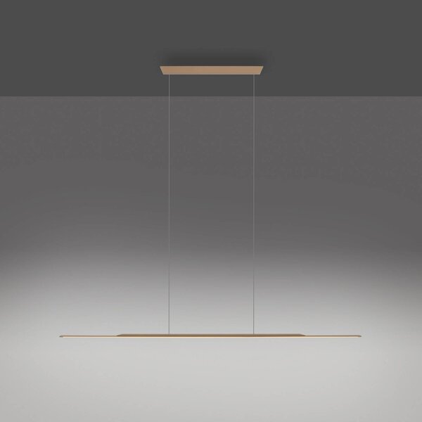 PURE Lampa wisząca Surface, możliwość ściemniania, brązowy / mosiężny, salon / jadalnia, aluminium, nowoczesny