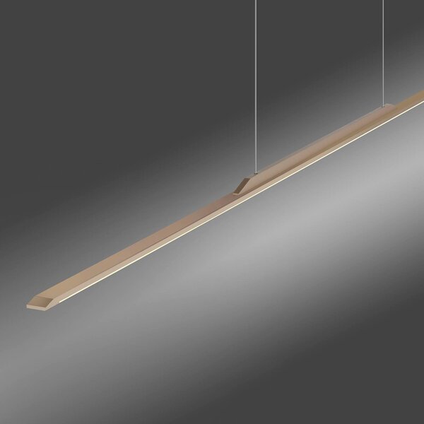 PURE Lampa wisząca Surface, możliwość ściemniania, brązowy / mosiężny, salon / jadalnia, aluminium, nowoczesny