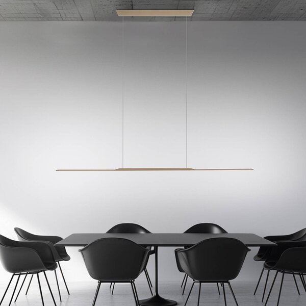 PURE Lampa wisząca Surface, możliwość ściemniania, brązowy / mosiężny, salon / jadalnia, aluminium, nowoczesny