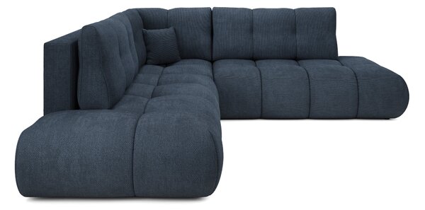 Masseno Narożnik DUCA z funkcją spania i pojemnikiem na pościel Narozniki L, Rozkładana sofa - Granatowy, FLOW 22