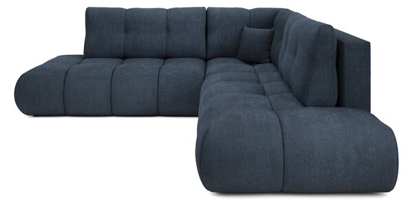 Masseno Narożnik DUCA z funkcją spania i pojemnikiem na pościel Narozniki L, Rozkładana sofa - Granatowy, FLOW 22