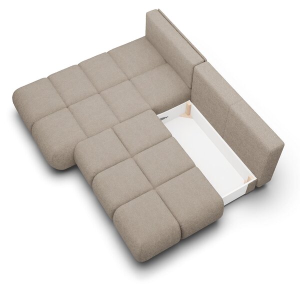 Masseno Narożnik CORSO z funkcją spania i pojemnikiem na pościel Narozniki L, Rozkładana sofa - Szary, NOW OR NEVER 16