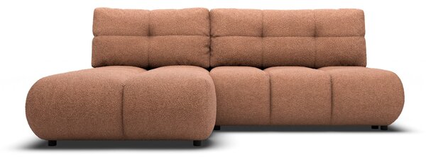 Masseno Narożnik CORSO z funkcją spania i pojemnikiem na pościel Narozniki L, Rozkładana sofa - Ceglasty, NOW OR NEVER 54