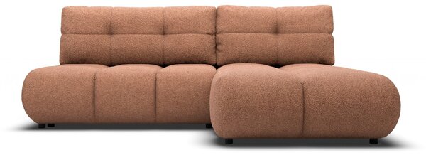 Masseno Narożnik CORSO z funkcją spania i pojemnikiem na pościel Narozniki L, Rozkładana sofa - Ceglasty, NOW OR NEVER 54