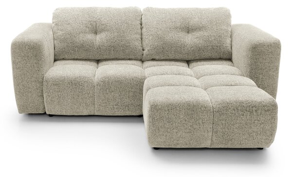 Masseno Narożnik ARTE z funkcją spania i pojemnikiem na pościel Narozniki L, Rozkładana sofa - Kremowy, BELLO 05