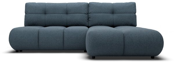 Masseno Narożnik CORSO z funkcją spania i pojemnikiem na pościel Narozniki L, Rozkładana sofa - Niebieski, NOW OR NEVER 77