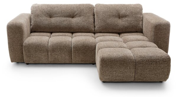 Masseno Narożnik ARTE z funkcją spania i pojemnikiem na pościel Narozniki L, Rozkładana sofa - Brązowy, BELLO 10