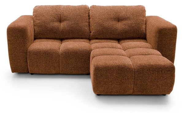 Masseno Narożnik ARTE z funkcją spania i pojemnikiem na pościel Narozniki L, Rozkładana sofa - Miodowy, BELLO 40