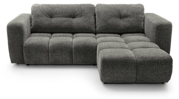 Masseno Narożnik ARTE z funkcją spania i pojemnikiem na pościel Narozniki L, Rozkładana sofa - Szary, BELLO 20