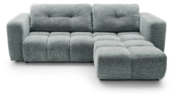 Masseno Narożnik ARTE z funkcją spania i pojemnikiem na pościel Narozniki L, Rozkładana sofa - Szary, BELLO 35