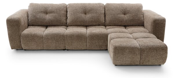 Masseno Narożnik ARTE z funkcją spania i pojemnikiem na pościel Narozniki L, Rozkładana sofa - Brązowy, BELLO 10