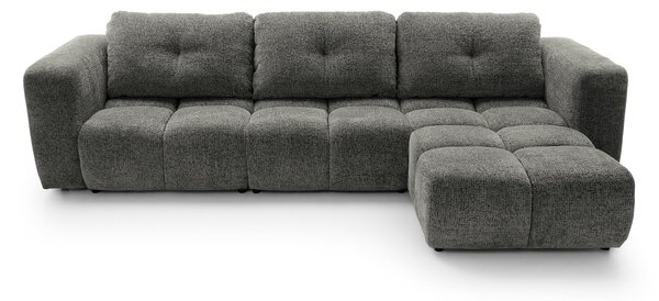 Masseno Narożnik ARTE z funkcją spania i pojemnikiem na pościel Narozniki L, Rozkładana sofa - Szary, BELLO 20