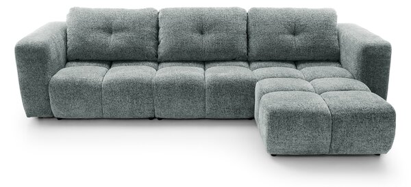 Masseno Narożnik ARTE z funkcją spania i pojemnikiem na pościel Narozniki L, Rozkładana sofa - Szary, BELLO 35