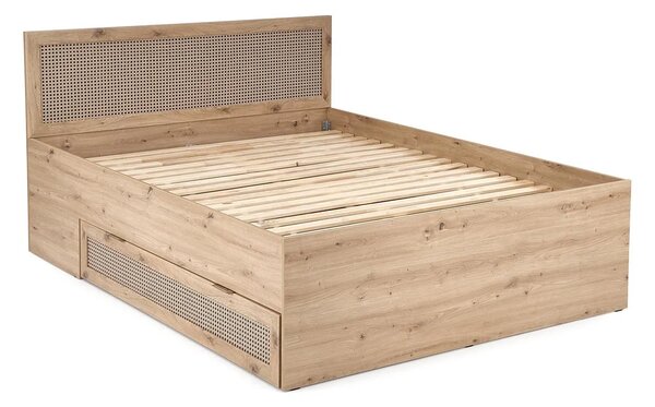 Łóżko 160x200 z pojemnikiem w kolorze dąb artisan M0-S16