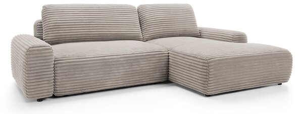 Masseno Narożnik OSSO z funkcją spania i pojemnikiem na pościel Narozniki L, Rozkładana sofa - Brązowy, AMBIENCE 05
