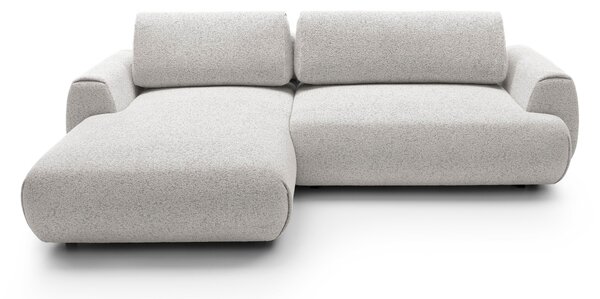 Masseno Narożnik ZEST z funkcją spania i pojemnikiem na pościel Narozniki L, Rozkładana sofa - Szary, PUENTE 80
