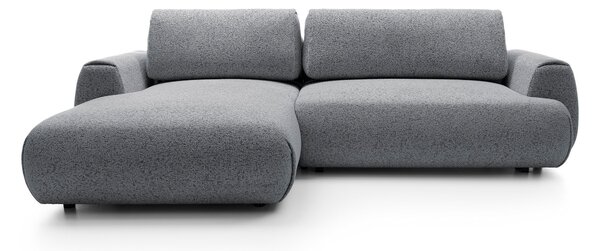 Masseno Narożnik ZEST z funkcją spania i pojemnikiem na pościel Narozniki L, Rozkładana sofa - Szary, PUENTE 94