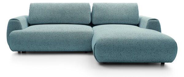 Masseno Narożnik ZEST z funkcją spania i pojemnikiem na pościel Narozniki L, Rozkładana sofa - Niebieski, PUENTE 73