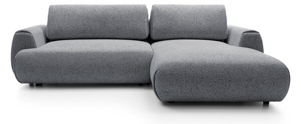 Masseno Narożnik ZEST z funkcją spania i pojemnikiem na pościel Narozniki L, Rozkładana sofa - Szary, PUENTE 94