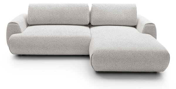 Masseno Narożnik ZEST z funkcją spania i pojemnikiem na pościel Narozniki L, Rozkładana sofa - Szary, PUENTE 80