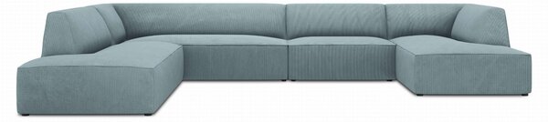 Sofa panoramiczna Ruby jasno niebieski sztruks