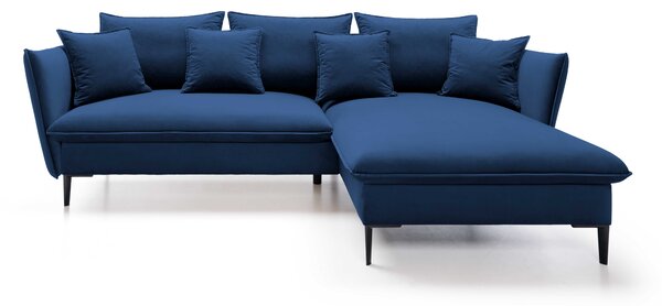 Masseno Narożnik SOLE z funkcją spania i pojemnikiem na pościel Narozniki L, Rozkładana sofa - Niebieski, RIVIERA 81