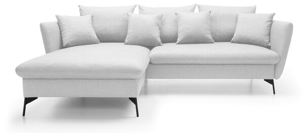 Masseno Narożnik FERRO z funkcją spania i pojemnikiem na pościel Narozniki L, Rozkładana sofa - Szary, SOLID 80