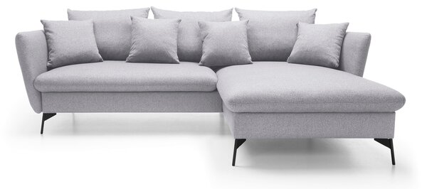 Masseno Narożnik FERRO z funkcją spania i pojemnikiem na pościel Narozniki L, Rozkładana sofa - Szary, SOLID 89