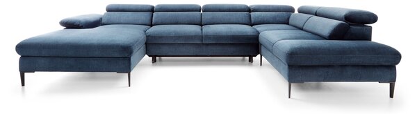 Masseno Narożnik MESTO z funkcją spania i pojemnikiem na pościel Narozniki U, Rozkładana sofa - Niebieski, VOGUE 13