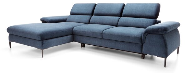 Masseno Narożnik MESTO z funkcją spania i pojemnikiem na pościel Narozniki L, Rozkładana sofa - Niebieski, VOGUE 13